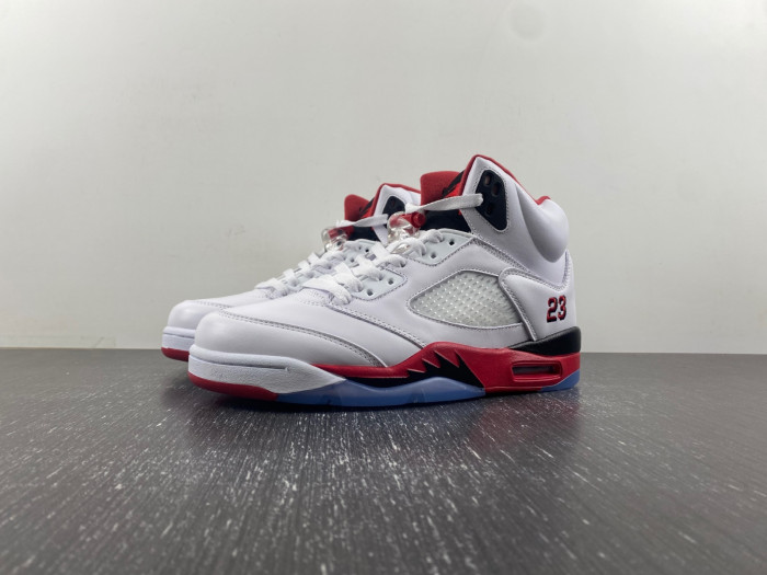 air jordan 5 retro fire red black tongue 136027-120