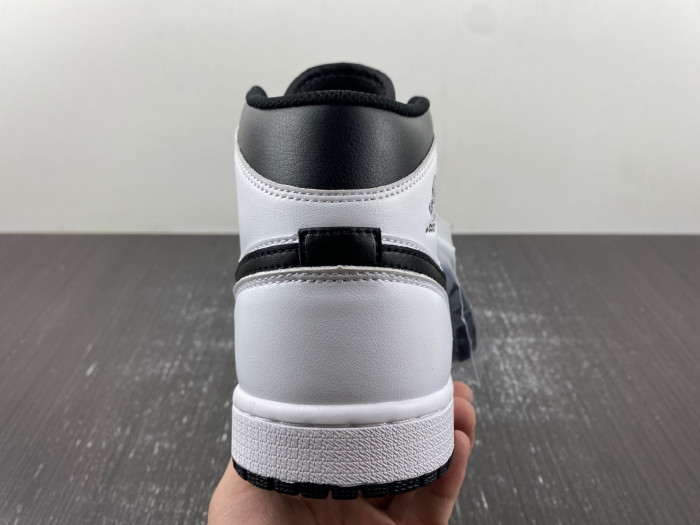 air jordan 1 mid “white/black” dq8426-132