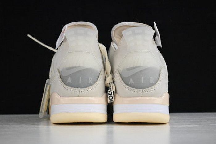 off-w x air jordan 4 retro sail cv9388-100