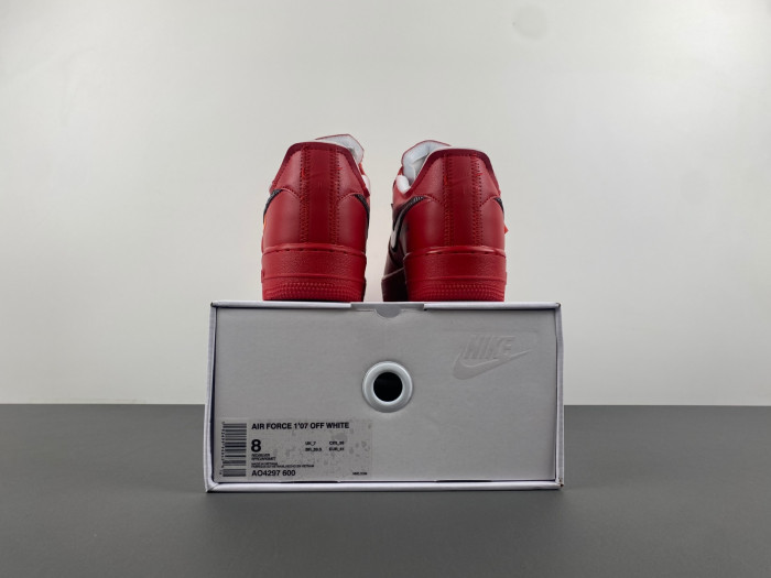 nike off-w x air force 1 low red ao4297-600