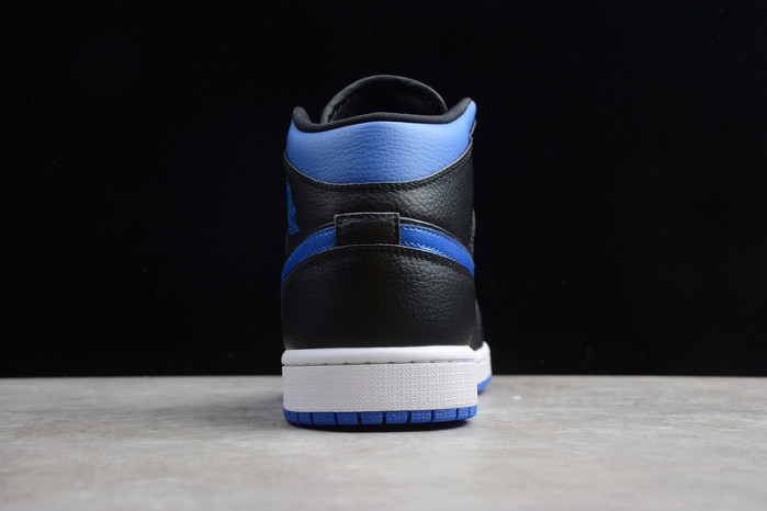 air jordan 1 mid black hyper royal 554724-068