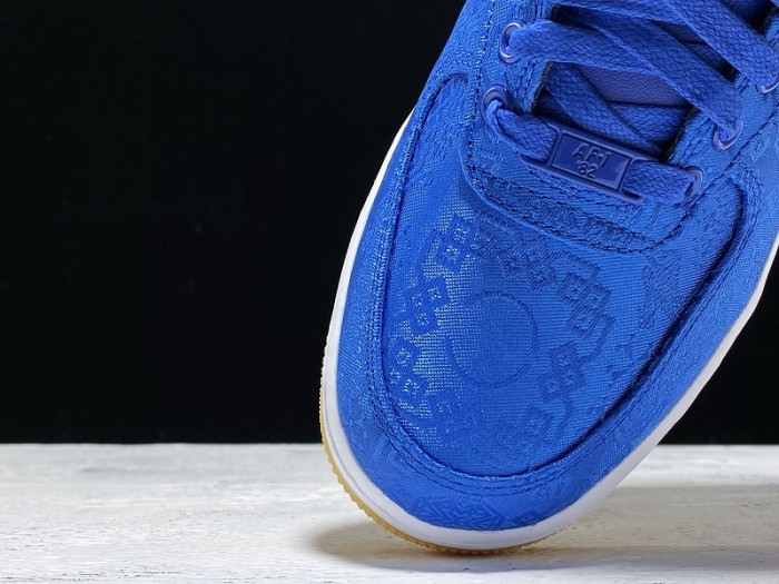 clot nike air force 1 blue silk cj5290-400