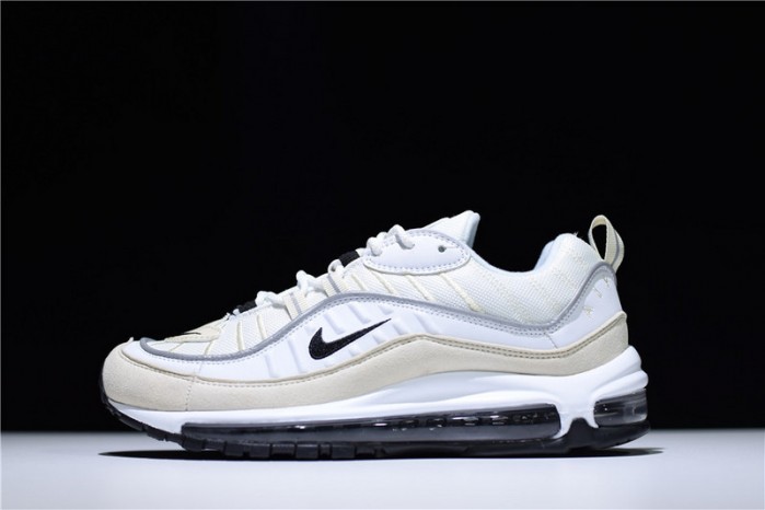 nike air max 98 “fossil” white/black-fossil-reflect silver ah6799-102