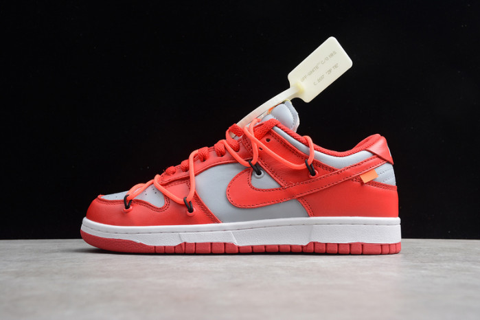 off-w x nike dunk low university red ct0856-600