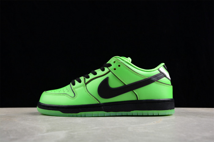 the powerpuff girls x nike sb dunk low “buttercup” fz8319-300