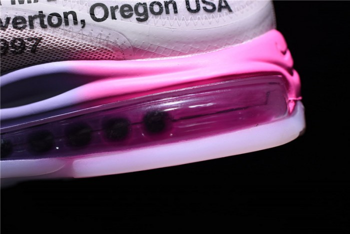 ow nike air max 97 rose aj4585-600