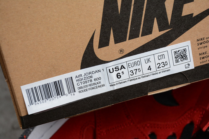 air jordan 1 high zoom air cmft red suede ct0978-600