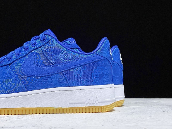 clot nike air force 1 blue silk cj5290-400