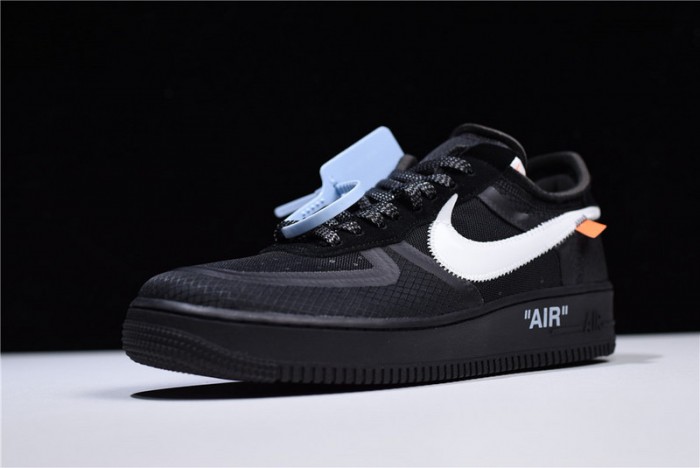 ow nike air force 1 low black ao4606-001