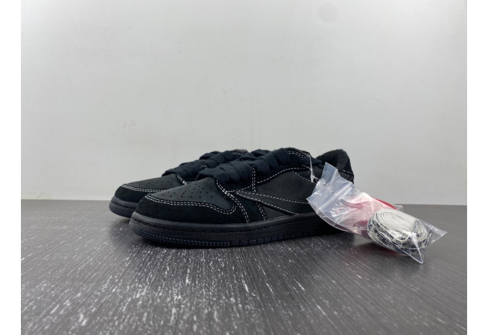TRAVIS SCOTT X AIR JORDAN 1 LOW “Black Phantom” KIDS DO5442-001