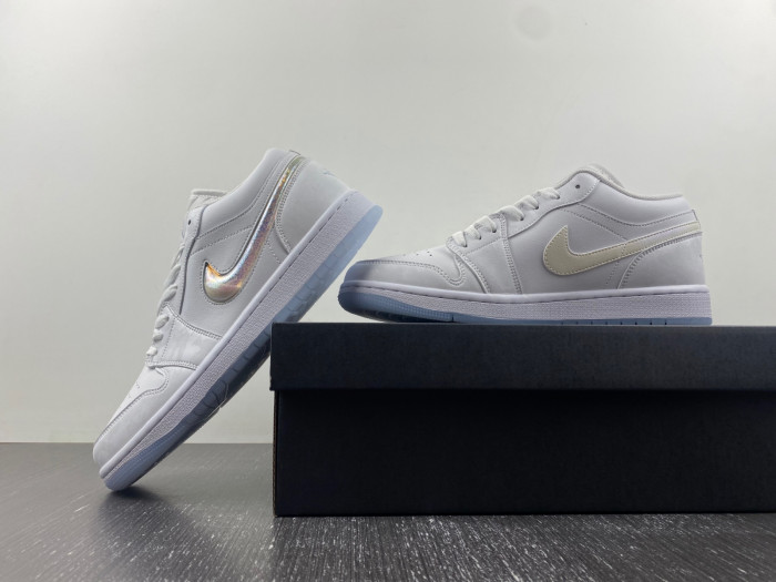 Air Jordan 1 Low GS “Glitter Swoosh” FQ9112-100